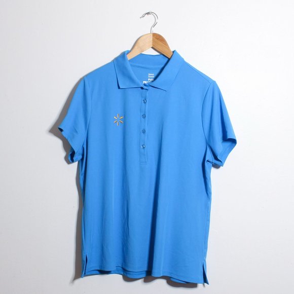 Walmart Employee Polo Womens XL Blue Uniform - Picture 1 of 5